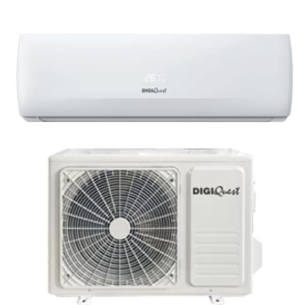 CLIMATIZZATORE DIGIQUEST DA PARETE, MonoSplit Inverter 9000BTU, Gas R32, silenzioso, SEER 6,1 (A++); SCOP 5,1 (A+)